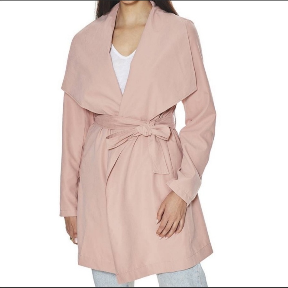 Love Tree Pink Trench Coat - Size Medium